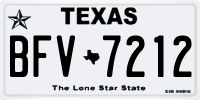 TX license plate BFV7212