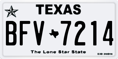 TX license plate BFV7214