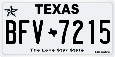 TX license plate BFV7215