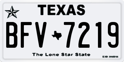 TX license plate BFV7219