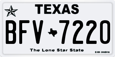 TX license plate BFV7220