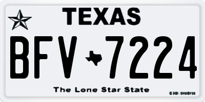 TX license plate BFV7224