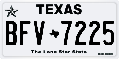 TX license plate BFV7225