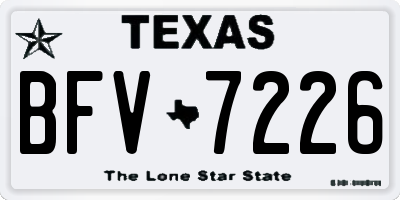 TX license plate BFV7226