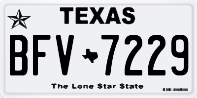TX license plate BFV7229