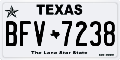 TX license plate BFV7238