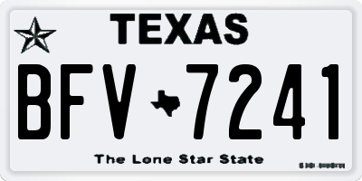 TX license plate BFV7241
