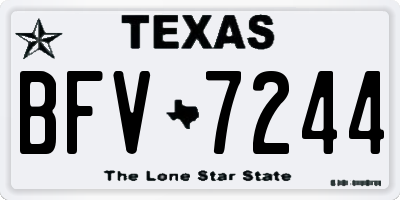 TX license plate BFV7244