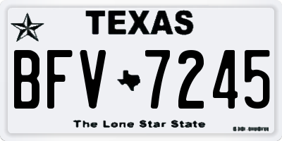 TX license plate BFV7245