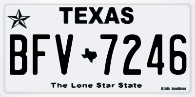 TX license plate BFV7246
