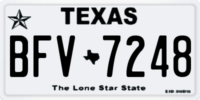 TX license plate BFV7248