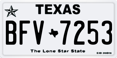 TX license plate BFV7253