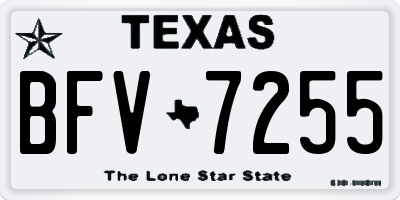 TX license plate BFV7255