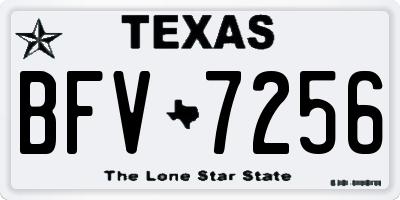TX license plate BFV7256