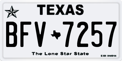 TX license plate BFV7257