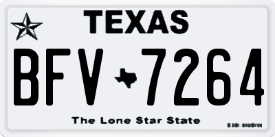 TX license plate BFV7264