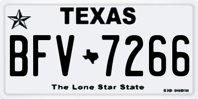 TX license plate BFV7266