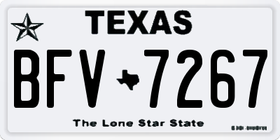 TX license plate BFV7267