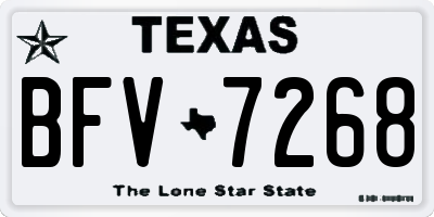 TX license plate BFV7268