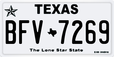 TX license plate BFV7269
