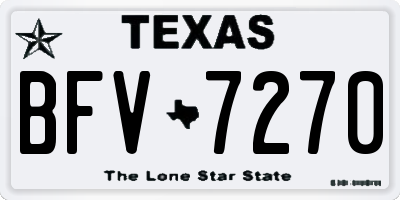 TX license plate BFV7270