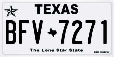 TX license plate BFV7271