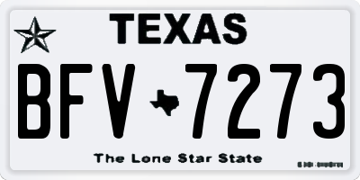 TX license plate BFV7273
