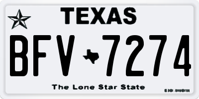 TX license plate BFV7274