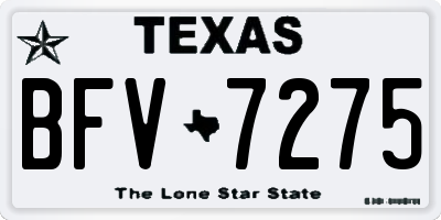 TX license plate BFV7275