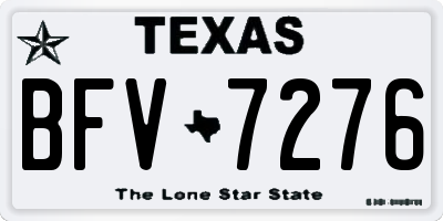 TX license plate BFV7276