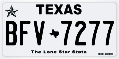 TX license plate BFV7277