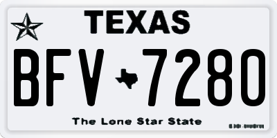 TX license plate BFV7280