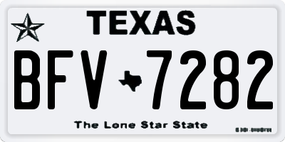 TX license plate BFV7282