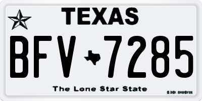 TX license plate BFV7285
