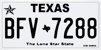 TX license plate BFV7288