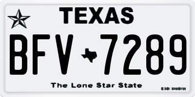 TX license plate BFV7289