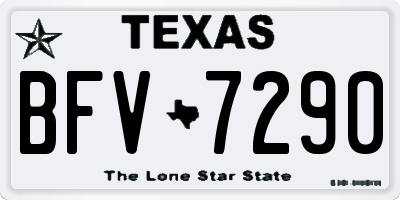 TX license plate BFV7290