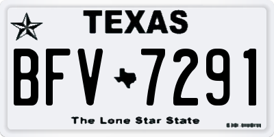 TX license plate BFV7291