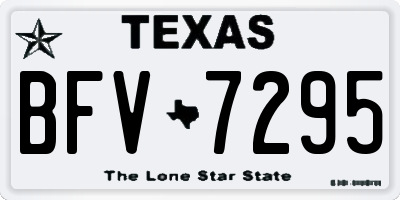 TX license plate BFV7295