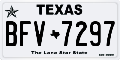TX license plate BFV7297