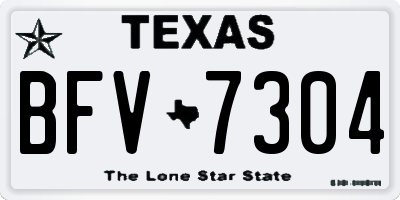 TX license plate BFV7304