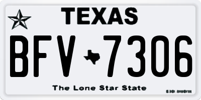 TX license plate BFV7306