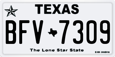 TX license plate BFV7309