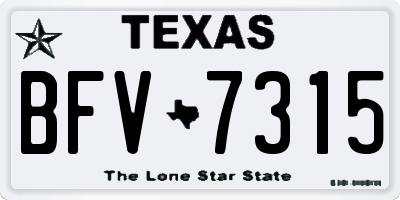 TX license plate BFV7315