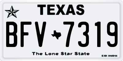 TX license plate BFV7319