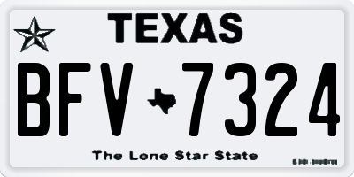 TX license plate BFV7324