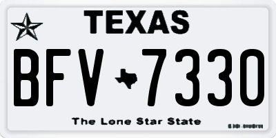 TX license plate BFV7330