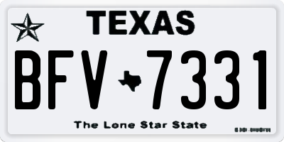 TX license plate BFV7331