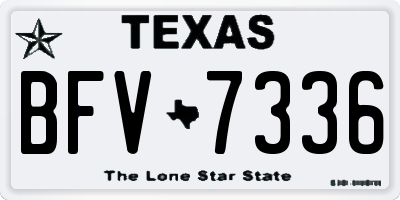 TX license plate BFV7336