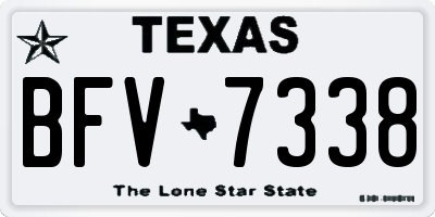 TX license plate BFV7338